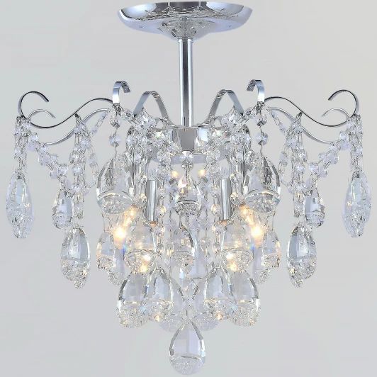04065-0.3-04 CR Потолочная люстра хрустальная на штанге Reluce 04065-0.3-04 CR (220V)