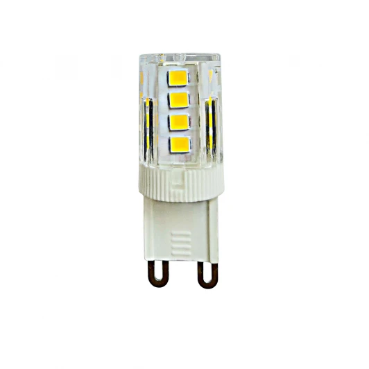 LED-JCD-3W/3000K/G9/CL GLZ09TR картон Лампочка светодиодная кукуруза прозрачная G9 3W 3000K Uniel LED-JCD-3W/3000K/G9/CL GLZ09TR