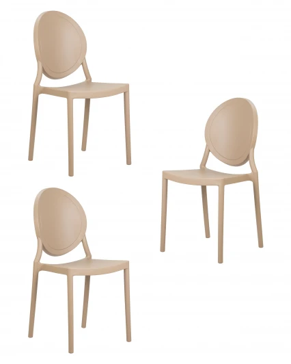 LMZL-PP712-N3_P_beige Набор 3 шт Стул обеденный DOBRIN ALBERT (цвет бежевый) LMZL-PP712-N3_P_beige Dobrin D0000000000000013372
