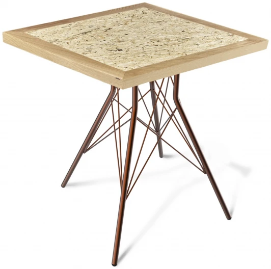 8826126001 Стол SHT-TU2-1/70/70 ДУБ/OSB медный/прозрачный лак Sheffilton SHT-TU2-1 8826126001