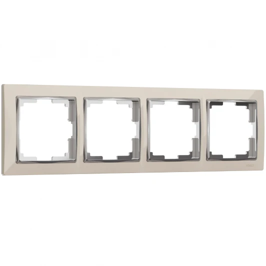 W0041903 Рамка на 4 поста Snabb (слоновая кость/хром) Werkel W0041903 (a051652)
