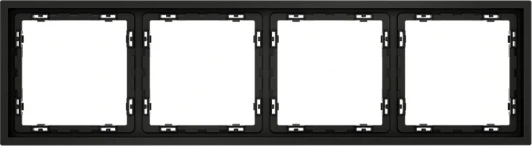 VLS100408 Рамка на 4 поста (черный матовый) Voltum S70 VLS100408