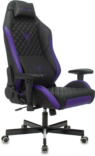 KNIGHT EXPLORE BV Кресло игровое Knight Explore черный/фиолетовый ромбик эко.кожа с подголов. крестовина металл