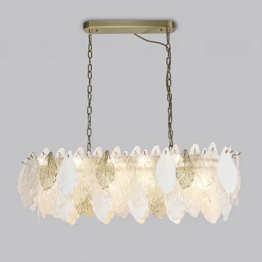 370 Подвесная люстра Wi-Fi Bogate's Leaf 370 (220V, управление смартфоном, голосовое управление, умный дом - Minimir Home, Алиса, Маруся, Салют, на цепи)