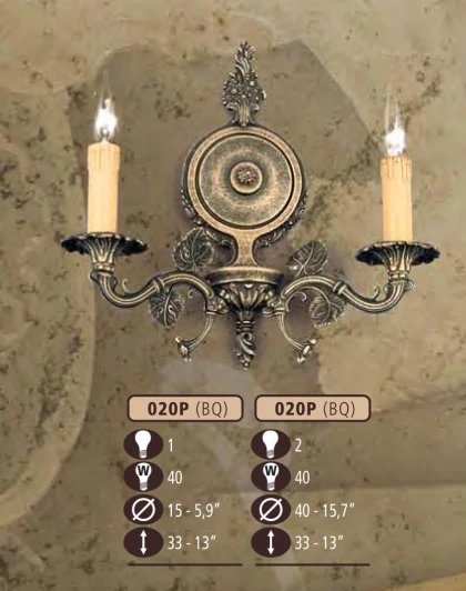 020P/2 BQ Бра Riperlamp 020P 020P/2 BQ