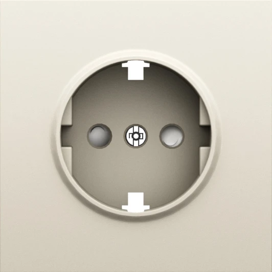 DS22055 Накладка для розетки Schuko с заземлением, со шторками 16A 250 В~, слоновая кость Donel S08 DS22055