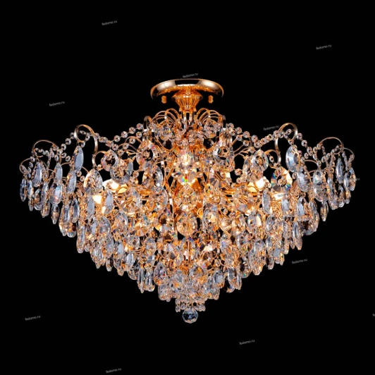 CONTESSA PL12 GOLD Люстра потолочная хрустальная Crystal Lux Contessa, 12 ламп, золото с прозрачным