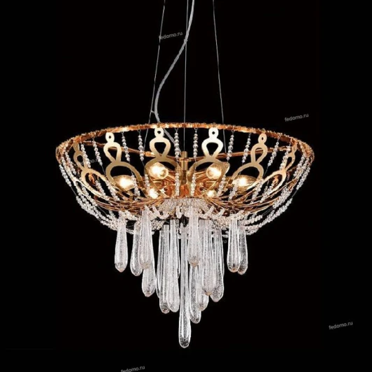 DOROTEA SP6 D600 GOLD Люстра подвесная Crystal Lux Dorotea, 6 ламп, золото с прозрачным