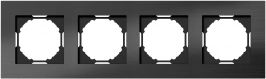DEN214BA Рамка 4-я, Natural чёрный алюминий Donel A07 DEN214BA