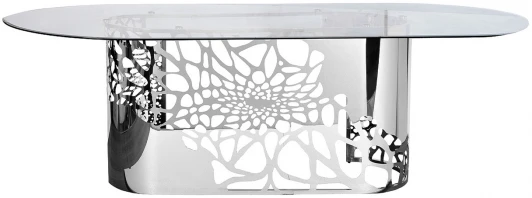GY-8515STOL/OB Кухонный стол Garda Decor GY-8515STOL/OB (Серебро/Прозрачный)