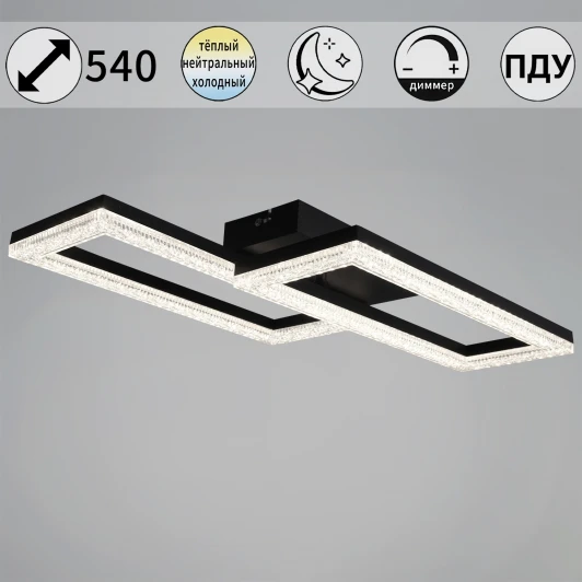89560-0.3-02B BK Потолочная люстра светодиодная с регулировкой цветовой температуры, яркости и ночным режимом Reluce 89560-0.3-02B BK