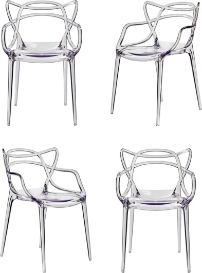 FR 0704К Комплект из 4-х стульев Bradex Home Masters прозрачный (FR 0704К)