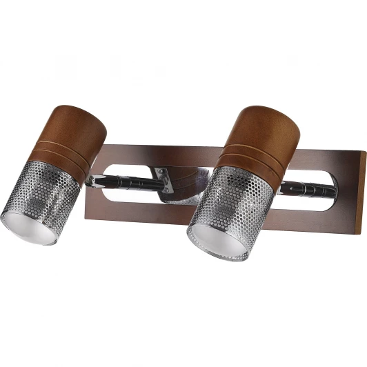 6203B/2E14 chrome + brown wood Спот N-Light 6203B 6203B/2E14 chrome + brown wood