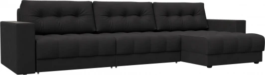 128512 Диван угловой с декором Лига-049 НПБ Лонг Лига Диванов (Замша) арт.128512