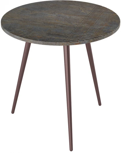 007364 Стол журнальный Рикон Страйп гранж/винный металлик от фабрики Mebelik