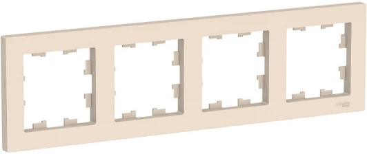 ATN000204 Рамка на 4 поста (бежевый) Systeme Electric AtlasDesign ATN000204