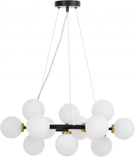 LDP 6033-15 BK+MD Подвесной светильник Lumina Deco Marsiada LDP 6033-15 BK+MD (220V, на тросе, шарики, молекулы)