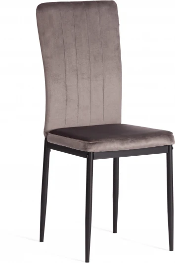 20543 Обеденный стул Tetchair VERTER (Металл,Вельвет/Темно-серый,Черный)