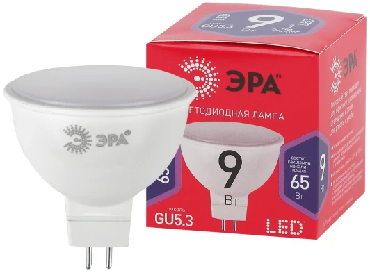 LED MR16-9W-865-GU5.3 R Лампочка светодиодная GU5.3 9W ЭРА LED MR16-9W-865-GU5.3 R