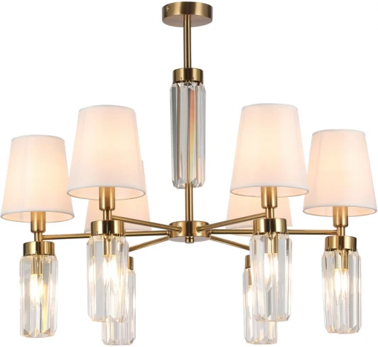 OML-89807-12 Потолочная люстра на штанге Omnilux Prat OML-89807-12 (220V, хрусталь)