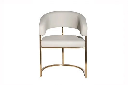 76AR-65200 76AR-65200 Стул экокожа св.серый/матовое золото 59,5*54*79см Garda Decor