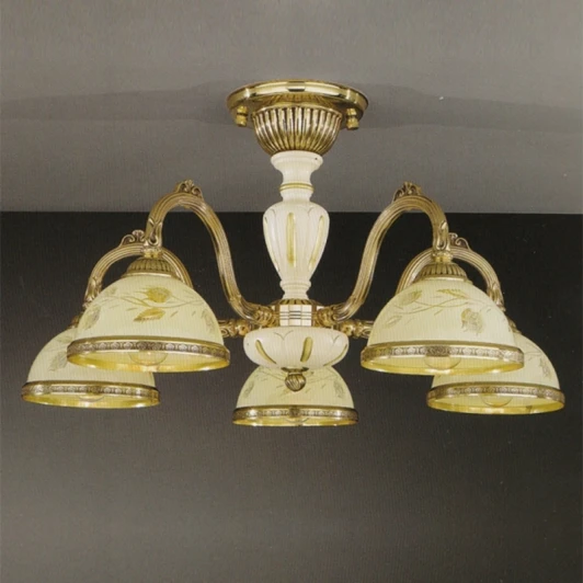 PL.6928/5 Потолочная люстра Reccagni Angelo 6928 PL 6928/5 (220V, листья)