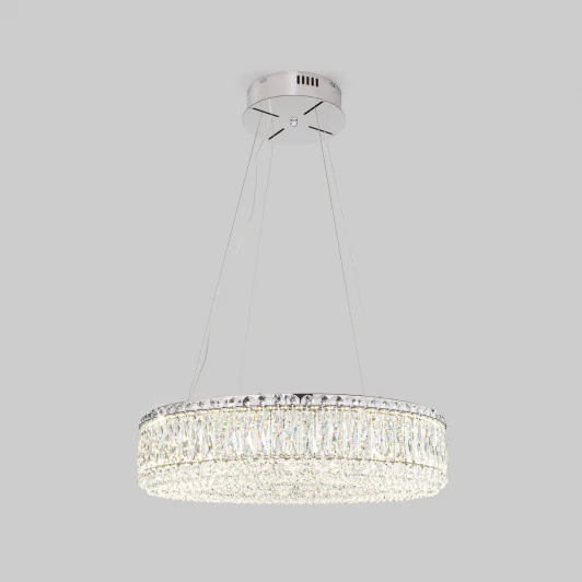 101007 LED Подвесная люстра хрустальная Eurosvet Iride 101007 LED хром