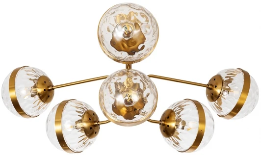 A7770PL-6PB Потолочная люстра на штанге Arte Lamp Delacrua A7770PL-6PB (220V, шарики, молекулы)