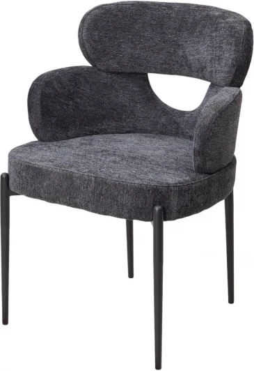 626M05802 Стул VALTER RAVEN18 Серый, ткань / Черный каркас, ®DISAUR