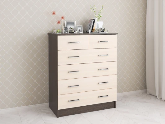 00-00003852 Комод ТЭКС большой Катрин 5, венге/дуб молочный