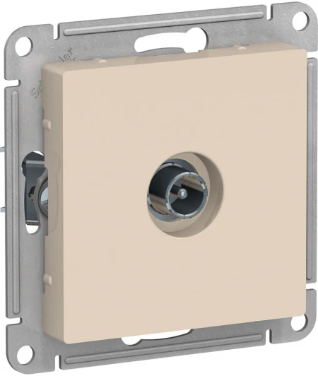 ATN000291 ТВ-розетка встраиваемая проходная (бежевый) Systeme Electric AtlasDesign ATN000291
