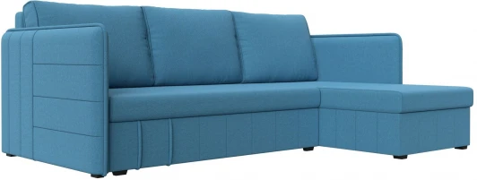 121150 Диван угловой Слим правый угол (Голубой/Рогожка) Лига Диванов арт.121150