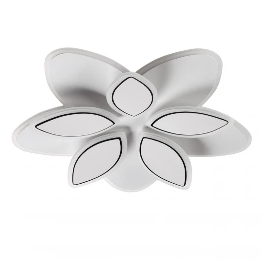 8014/75CL Потолочная люстра светодиодная с цветами Lumion Lotus LED 8014/75CL белый/белый металл/акрилл 75W 220V 3000-6000K (цветы)