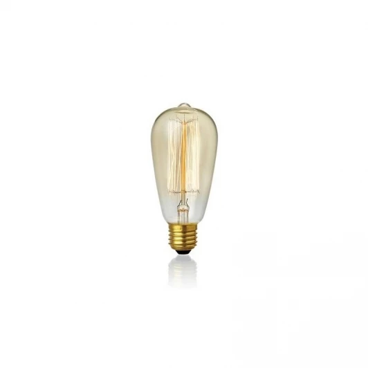 106186 Ретро лампочка накаливания Эдисона груша прозрачная E27 60W 220V желтое свечение MarkSlojd Carbon 106186