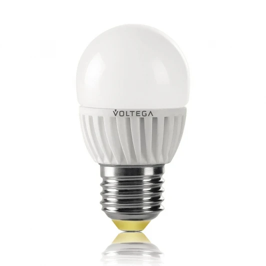 4696 Лампочка светодиодная E27 6W 220V 620 lm 4000K холодный белый свет Voltega Ceramics 4696