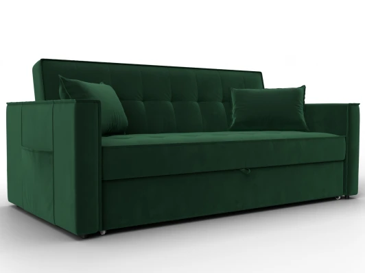 134886 Диван прямой Лига-104 (160) (ЛДСП,Брус,Фанера,Велюр/Зеленый) Лига Диванов 134886