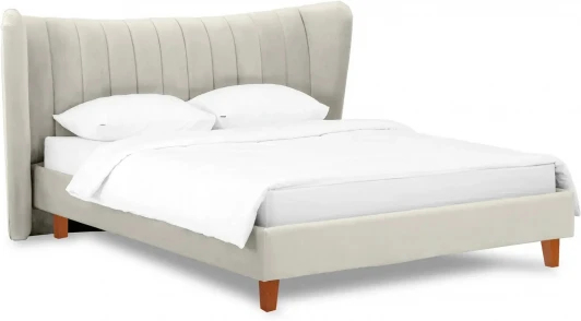 574967 Кровать Queen II Agata L ОГОГО (арт.574967), (Ткань/Белый)