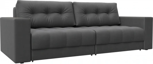 128411 Диван прямой с декором Лига-049 НПБ Лига Диванов (Замша) арт.128411