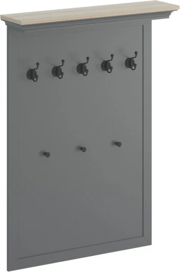 463219 Вешалка ОГОГО широкая Caprio (МДФ,ЛДСП/Серый)