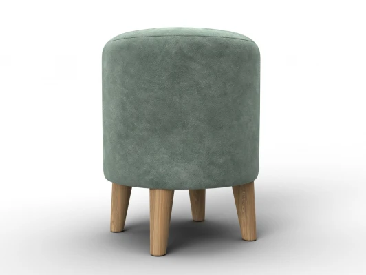132492 Пуф 002 (ДСП,Фанера/Дерево/Велюр/Зеленый) Лига Диванов 132492