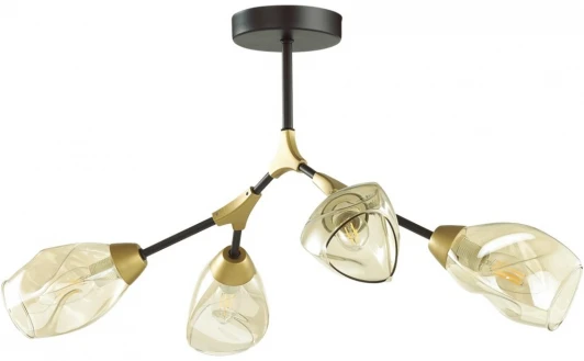 5208/4C Люстра потолочная Fawn 5208/4C черный, золотой E14 4*40W