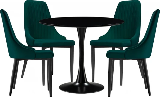 528369 Стол кухонный Woodville Телма green / black