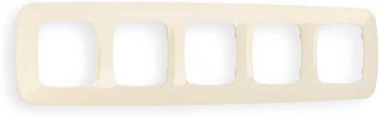 OF140305 Рамка Ambrella Volt OMEGA Ecta (Бежевый глянец) 5-ая OF140305