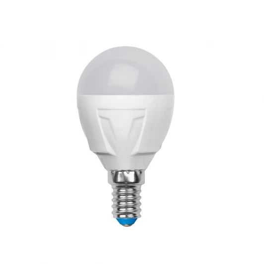 LED-G45-6W/WW/E14/FR/S картон Лампочка светодиодная шар белая E14 6W 3000K Volpe LED-G45-6W/WW/E14/FR/S
