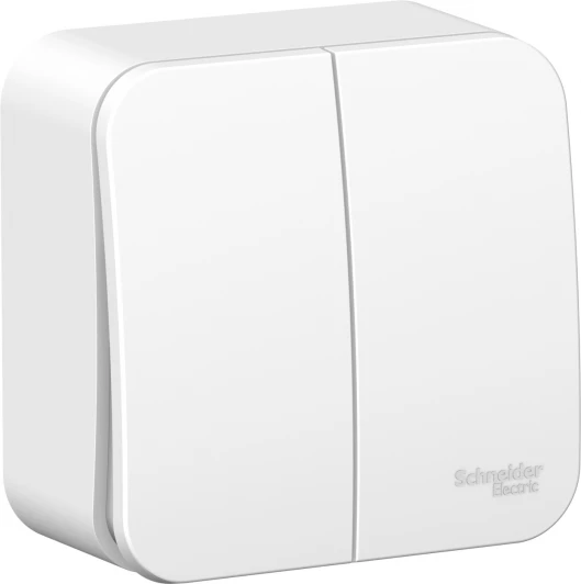 BLNVA065021 Выключатель накладной двухклавишный (белый) Systeme Electric Blanca BLNVA065021