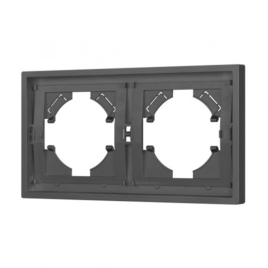 054648 Рамка пластиковая FRM-TENDO-SFPL-2-GR (Arlight, Матовый графитовый) 054648