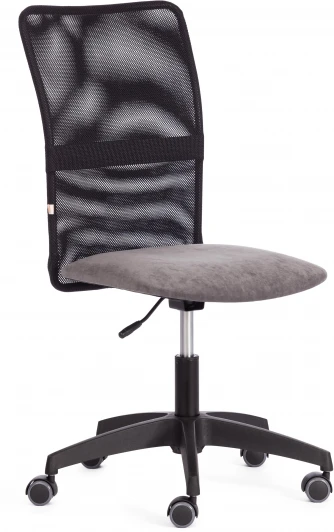 20539 Компьютерное кресло игровое Tetchair START (Флок,Ткань/Серый,Черный) 20539