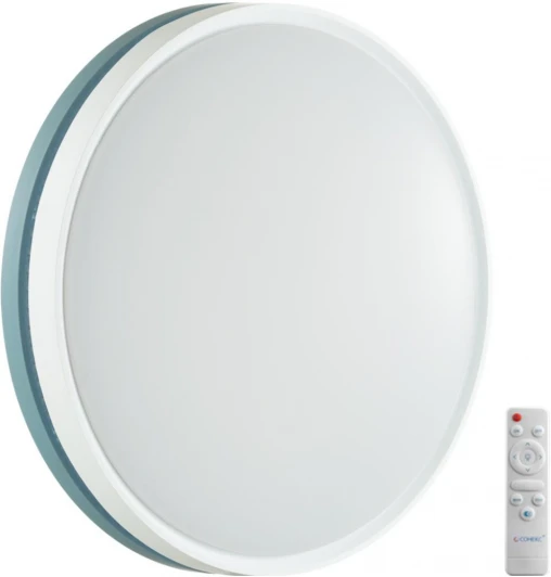 7669/EL Настенно-потолочный светильник Sonex Nohava Blue 7669/EL пластик/голубой LED 70Вт 3000-6000К D500 IP43 пульт ДУ (220V, круглые)