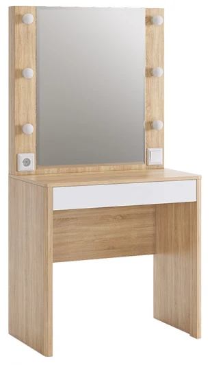 SMZ-03.1623 Зара Трюмо, цвет дуб сонома/белый Mebelson (арт.SMZ-03.1623)