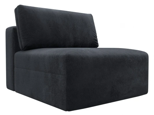 129535 Модуль диван Лига-060 НПБ (ЛДСП,Брус,Фанера,Велюр/Темно-серый) Лига Диванов 129535